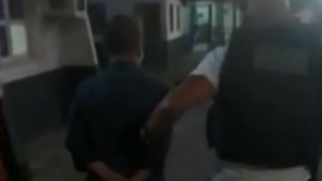 Registro da prisão do suspeito - Divulgação/Vídeo