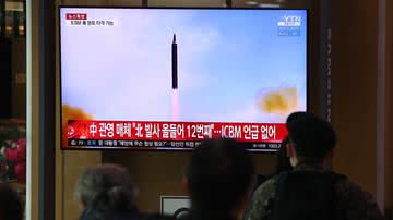 Lançamento de míssil norte-coreano no mês passado - Getty Images