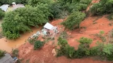 Imagens do deslizamento que ocorreu em Minas Gerais - Reprodução/Vídeo/Youtube: UOL