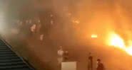 Incêndio em campo de refugiados na Grécia - Divulgação/Twitter/Ernest Urtasun