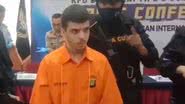 Brasileiro identificado pelas iniciais G.P.S preso na Indonésia - Reprodução/Vídeo