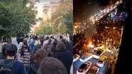 Trechos de vídeos mostrando protestos - Divulgação/ Youtube/ CNBC