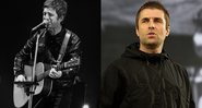 Montagem mostrando fotografias recentes de Noel Gallagher (à esq) e Liam Gallagher (à dir) - Wikimedia Commons