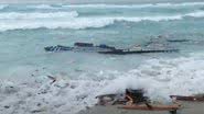 Imagem mostrando destroços do barco - Divulgação/ Vídeo/ BBC News