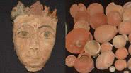 Artefatos encontrados no sítio arqueológico de Meir, em Qusiya, no Egito - Reprodução / Redes Sociais / Ministry of Tourism and Antiquities