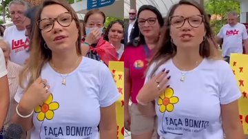 Janja, esposa do candidato Lula - Reprodução/Vídeo/Redes Sociais