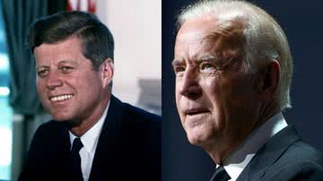 Os presidentes americanos John Fitzgerald Kennedy e Joe Biden - Wikimedia Commons e Getty Images