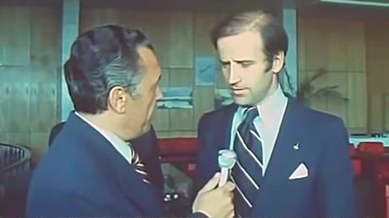 Joe Biden sendo entrevistado na URSS em 1979 - Divulgação / Companhia Estatal de Transmissão de Rádio e Televisão