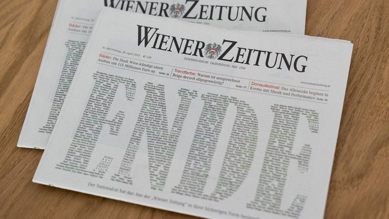 Edição anuncia o fim do jornal Wiener Zeitung - Getty Images