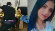 Trecho de vídeo em que corpo de Jéssica Batista é encontrado, e foto da vítima - Reprodução/Vídeo / Reprodução/Redes Sociais