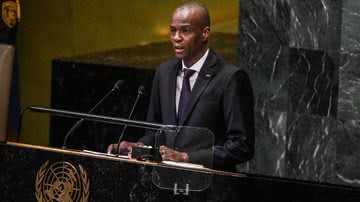 O presidente haitiano, Jovenel Moïse, assassinado a tiros em julho de 2021 - Getty Images
