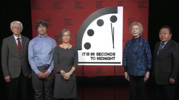 Revelação do anúncio do novo horário do Relógio do Juízo Final - Divulgação/Bulletin of the Atomic Scientists