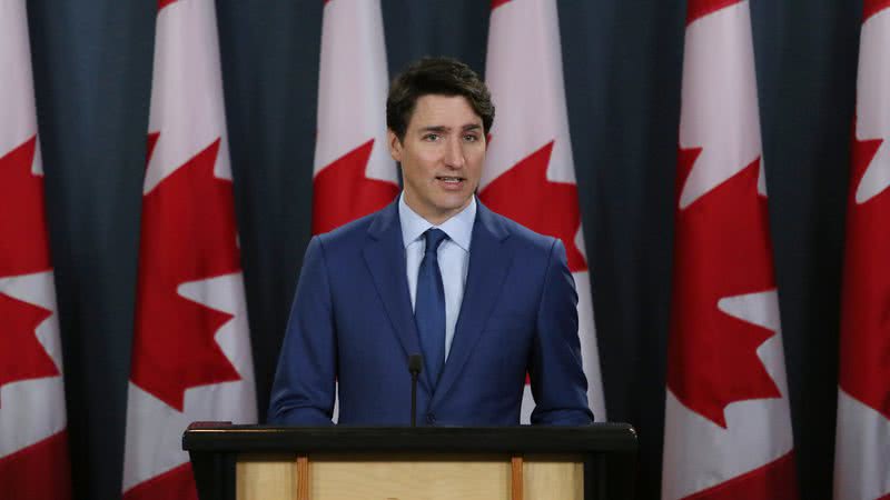 Fotografia de Justin Trudeau em evento oficial - Getty Images