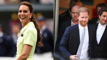Kate Middleton (esq.) e o príncipe Harry (dir.) - Getty Images