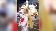 Chinesa usando quimono em cosplay - Divulgação/Weibo