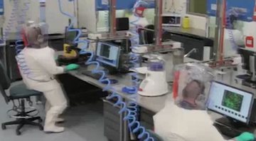 Imagem do interior do Instituto de Virologia de Wuhan - Divulgação/ Vídeo/ TV Globo
