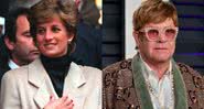 Lady Di (esq.) e Elton John (dir.) em montagem - Getty Images