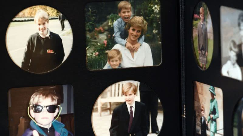 Fotos de Diana ao lado de William e Harry