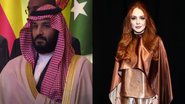 O ditador saudita Mohamed bin Salma e a atriz Lindsay Lohan - Reprodução/Vídeo e Getty Images