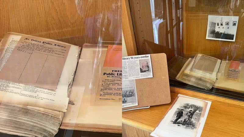 Imagens da obra que foi devolvida 96 anos depois - Reprodução/Biblioteca Pública de Santa Helena