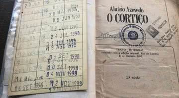 Livro O Cortiço”, de Aluísio Azevedo, alugado em 1998 - Antônio Galvão/Arquivo pessoal