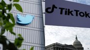 Logo do Twitter e TikTok, respectivamente - Getty Images