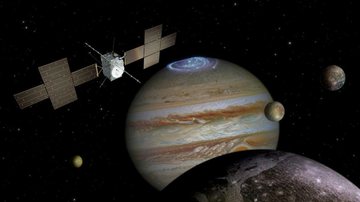 Imagem ilustrativa de satélite em Júpiter - Divulgação / ESA
