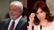 À esquerda, o presidente eleito, Lula, e à direita, Cristina Kirchner - Getty Images