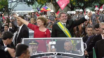Lula durante posse em 2002 - Agência Brasil