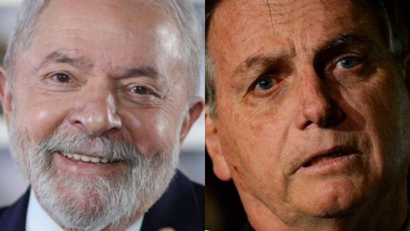 Montagem mostrando Lula e Bolsonaro