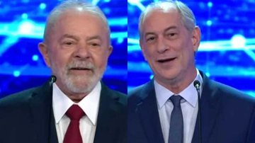Lula e Ciro Gomes durante debate - Reprodução/Vídeo