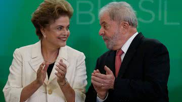 Dilma e Lula durante compromisso - Getty Images