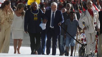 Lula durante a passagem da faixa presidencial - Lincoln Iff