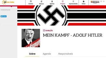Print da tela contendo o evento de promoção nazista - Divulgação / SPCultura