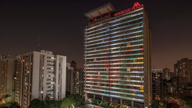 Fotografia noturna do hotel - Divulgação / Maksoud Plaza