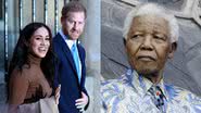 O casal Harry e Meghan Markle, e o ex-presidente da África do Sul, Nelson Mandela - Getty Images