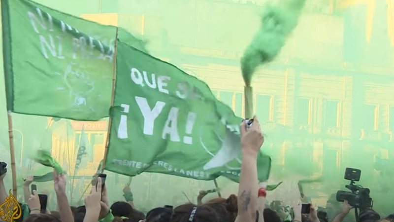 Manifestações a favor da legalização do aborto na Argentina - Divulgação - Youtube