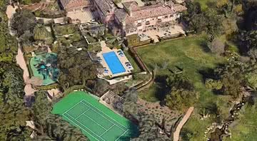 Imagem aérea de nova mansão de Harry e Meghan - Divulgação/ Imobiliária Sotheby's International Realty