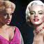 Montagem contendo Marilyn Monroe e Ana de Armas caracterizada