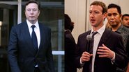 Elon Musk, dono da Tesla, e Mark Zuckerberg, dono da Meta - Getty Images