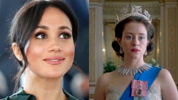 Meghan Markle e Claire Foy como Elizabeth II em ‘The Crown’, respectivamente - Getty Images e Divulgação/Netflix