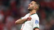 Hakim Ziyech jogando pela seleção do Marrocos na Copa do Mundo 2022 - Getty Images