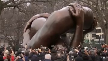 Registro do monumento que homenageia Martin Luther King Jr - Reprodução/Vídeo/Youtube