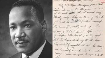 Martin Luther King Jr. e o rascunho à venda - Nobel Foundation via Wikimedia Commons / Divulgação/Moments in Time