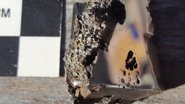 Pedaço do meteorito El Ali analisado pelos pesquisadores da Universidade de Alberta - Divulgação/Universidade de Alberta