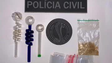 Materiais apreendidos - Divulgação/ Polícia Civil de Goiás