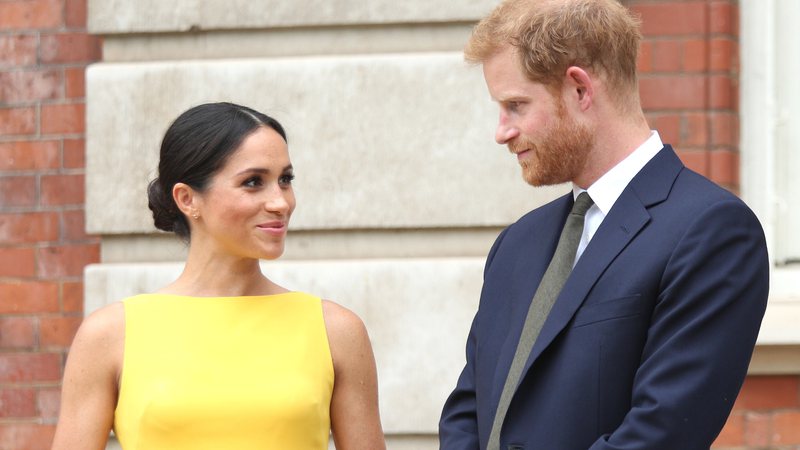O príncipe Harry e a esposa Meghan Markle - Getty Images