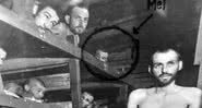 Mel Mermelstein em emblemática foto no campo de concentração de Buchenwald - Jeff Gritchen, Orange County Register/SCNG