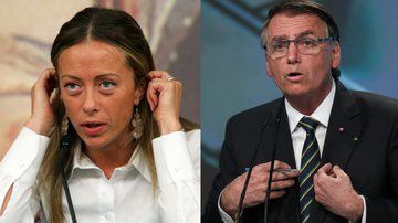 Á esquerda imagem de Giorgia Meloni e à direita imagem de Jair Bolsonaro - Getty Images
