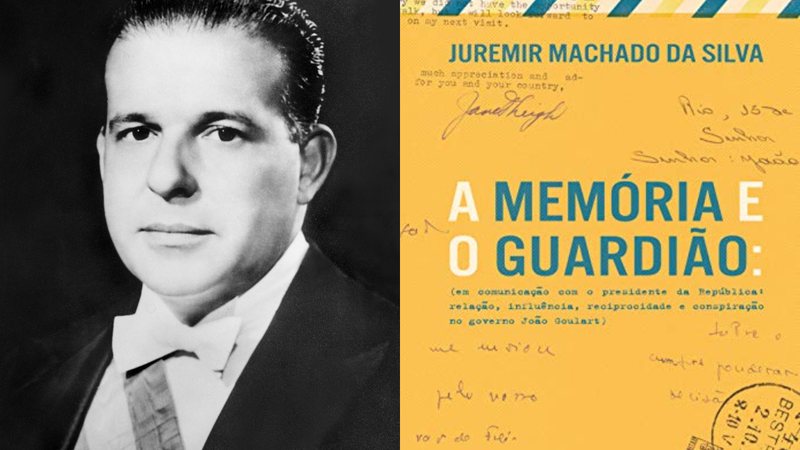 João Goulart (à esq.) e capa do livro (à dir.) - Wikimedia Commons // Grupo Editorial Record